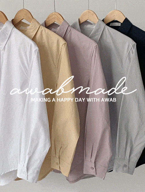 당일발송♥#AWABMADE:_단작바이오클래식셔츠(5color)