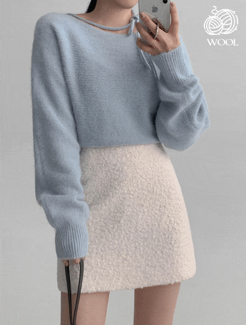 엘로뽀송울스커트 -wool30%/2color/2size